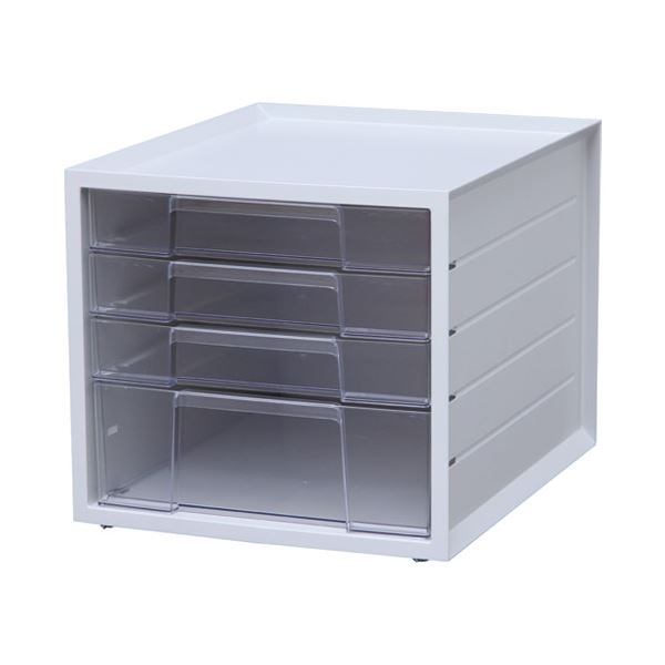 (まとめ） レターケース4段 LCJ-4D ホワイト【×5セット】 白 送料無料の通販はその他オフィス家具