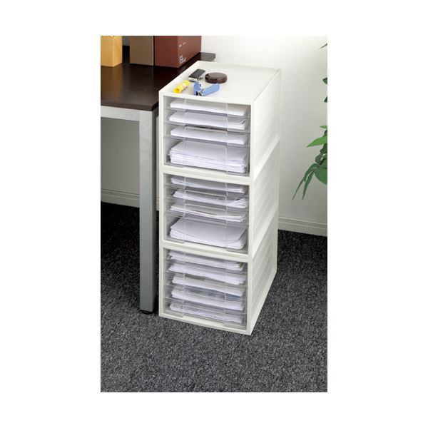 (まとめ） レターケース4段 LCJ-4D ホワイト【×5セット】 白 送料無料の通販は