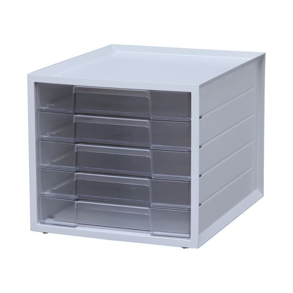 (まとめ） レターケース5段 LCJ-5M ホワイト【×5セット】 白 送料無料の通販は