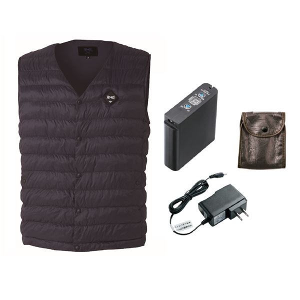 空調服(R) 2021年 THERMALGEAR サーマルギア TG22102 発熱防寒ベスト LIPRO2バッテリーセット(サイズ：XL、カラー：ブラック) 黒 送料無料