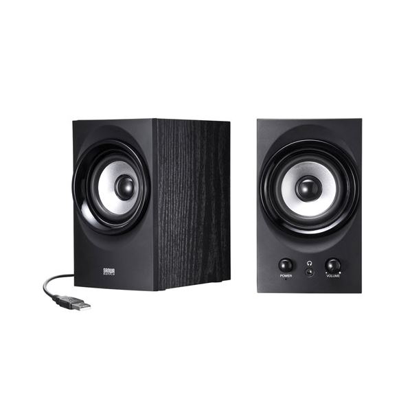 ハイパワーUSBスピーカー(ブラック) MM-SPU9BKN 黒