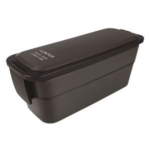 【40個セット】 アスベル ランタス ランチボックス（バッグ付） 2段 800ml ブラック FC-T800 黒 送料無料の通販は 33,112円