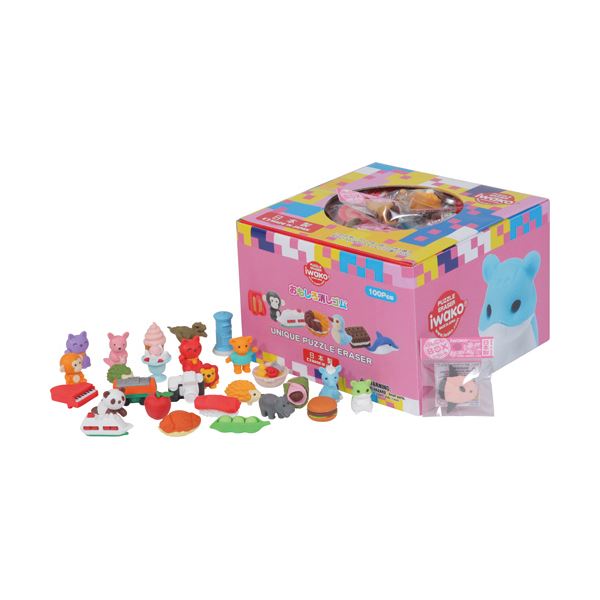 イワコー けしごむコレクション いろいろERCOL003 1セット（100個） くじ引きや景品に最適 ミニチュア感覚で楽しい消しゴム カラフルなイワコーけしごむコレクションERCOL003が100個セットで登場 送料無料の通販は 8,098円
