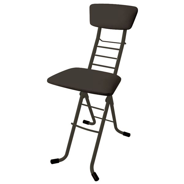 シンプル 折りたたみ椅子 (イス チェア) 【ブラック×ブラック】 幅35cm 日本製 国産 高さ6段調節 金属 スチール パイプ 黒 送料無料の通販は 20,890円