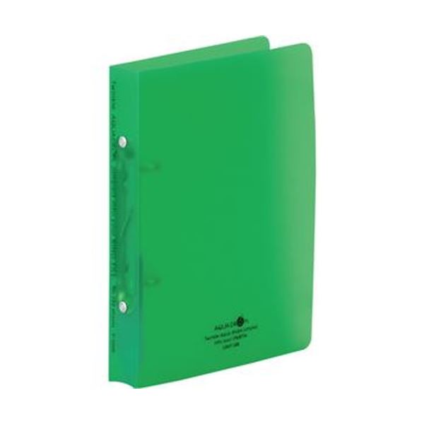 （まとめ）リヒトラブ AQUA DROPsリングファイル（ツイストリング）A5タテ 2穴 150枚収容 背幅32mm 黄緑 F-5006-6 1冊【×50セット】 送料無料の通販は