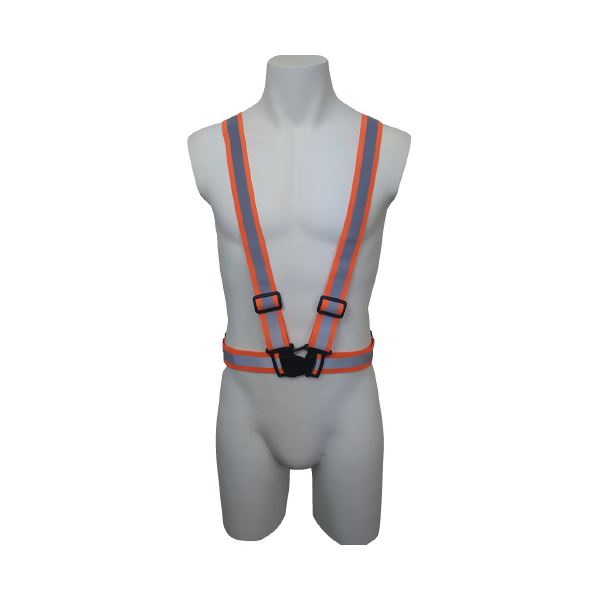 （まとめ）WINGACE 反射付ベスト リフレックスV 蛍光オレンジ（×10セット） 輝く安全を守る 10個セットでお得な蛍光オレンジ反射ベスト 見やすくて目立つリフレクスV 送料無料の通販は