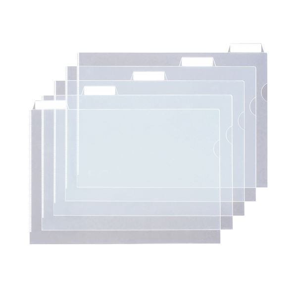 (まとめ) ライオン事務器PPカラーホルダー(高透明) A4 厚さ0.15mm 見出し付 CF-7C 1パック(5枚) 【×30セット】 送料無料の通販は