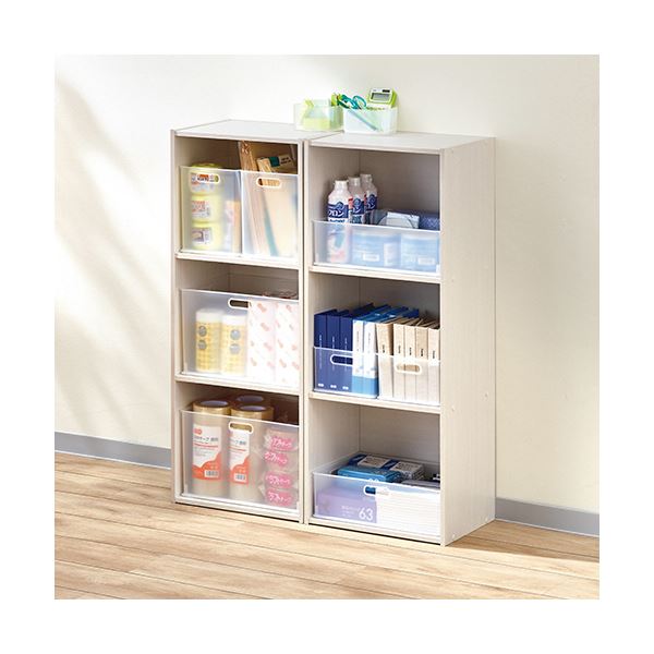 （まとめ） サンカ ナチュラ インボックス SDNIB-SDCL 1個 【×10セット】 収納にぴったりフィット カラーボックスに最適なサンカ ナチュラ インボックス SDNIB-SDCL 1個セット【まとめ買い×10】 送料無料の通販は