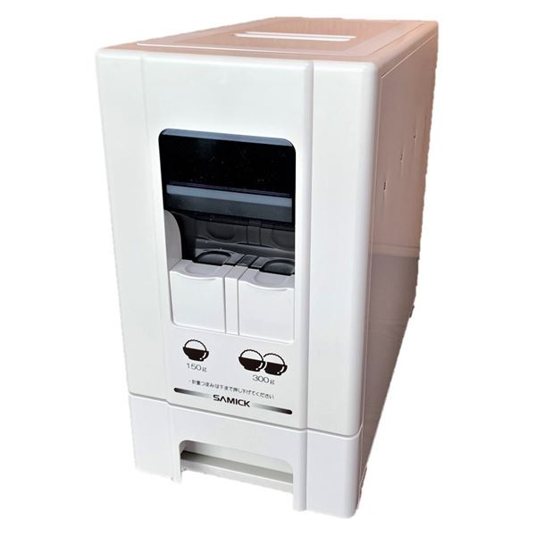 ☆白色 無洗米兼用コンパクトライスボックス(米びつ) 32kg 未使用品