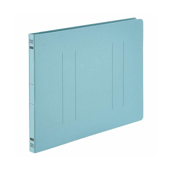 (まとめ) TANOSEE フラットファイルE A4ヨコ 150枚収容 背幅18mm ブルー 1パック（10冊） 【×30セット】 青 スリムで収納力抜群 A4サイズ150枚収容の便利ファイル 色はブルー 1パック（10冊）×30セット 青 送料無料の通販は