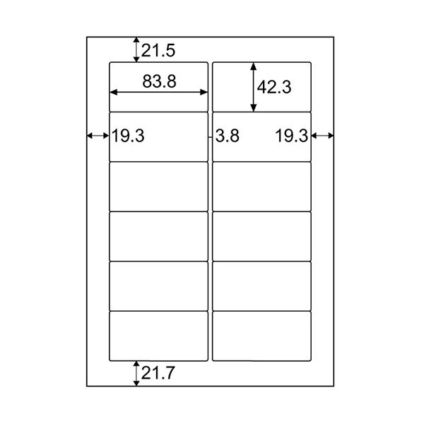 （まとめ）ヒサゴ エコノミーラベル A4 12面83.8×42.3mm インチ改行 四辺余白付 ELM017S 1冊(30シート) 【×5セット】 送料無料