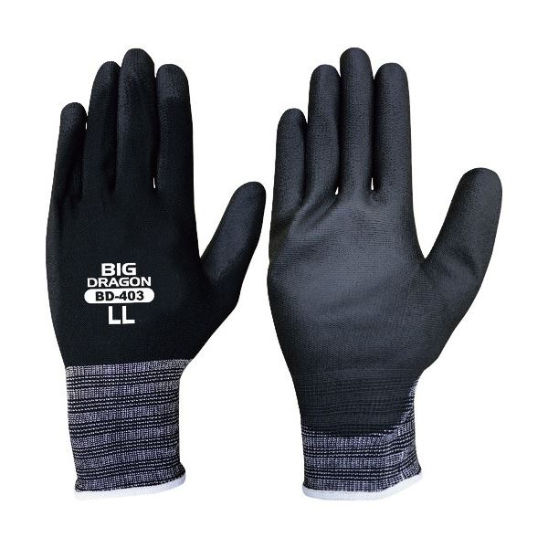 (まとめ) 富士グローブ ウレタンゴールド BD-403 LL ブラック 7067 1パック(10双) 【×5セット】 黒 送料無料の通販は