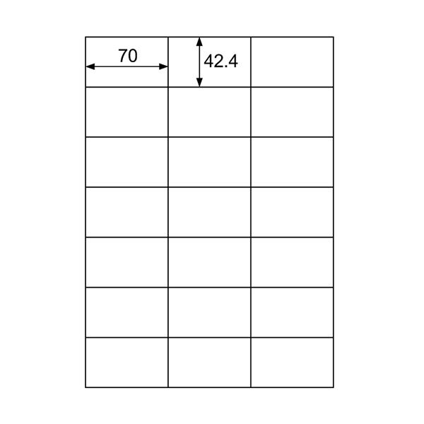 （まとめ）ヒサゴ エコノミーラベル A4 21面70×42.4mm ELM011S 1冊(30シート) 【×5セット】 送料無料