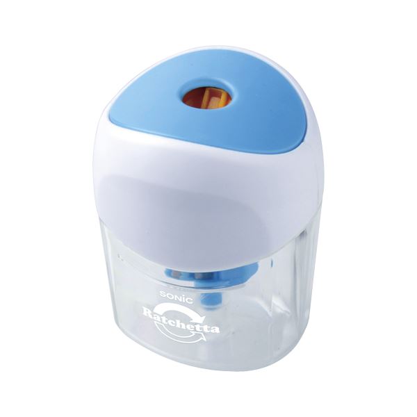 （まとめ） ソニック ラチェッタ ワン ハンディ鉛筆削り ブルー【×50セット】 青