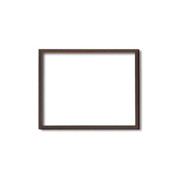 〔 木製額 〕 デッサン額 四ツ切サイズ 424×348mm ブラウン 壁掛けひも付き UVカットアクリル 木製 フレーム 額縁 額 茶