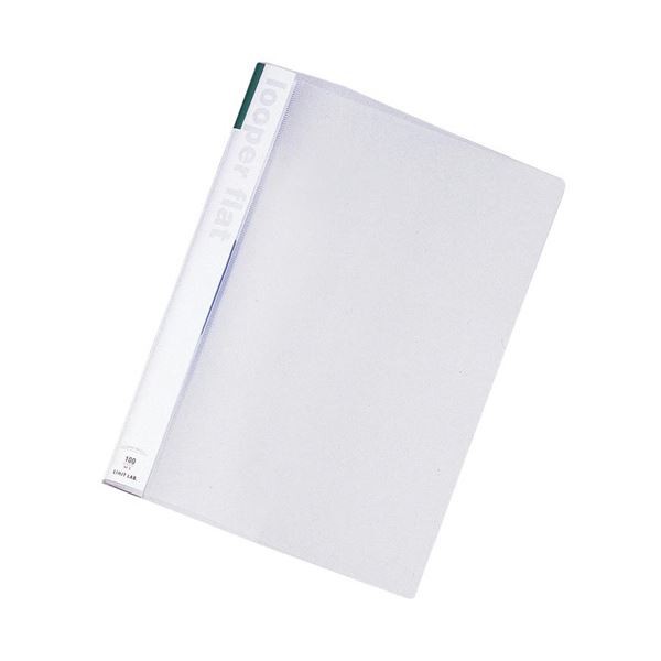 (まとめ) リヒトラブ ルーパーフラット A4タテ2穴 100枚収容 緑 F-52-7 1セット(25冊) 【×5セット】 送料無料の通販は