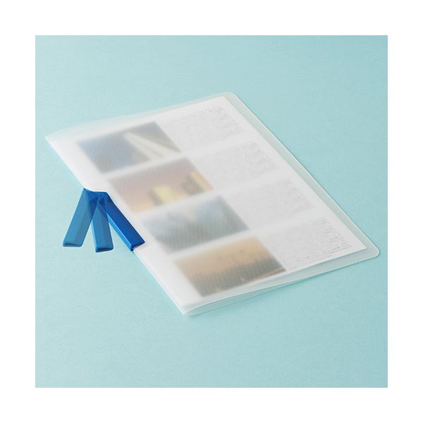 (まとめ) TANOSEE スライドクリップファイルA4タテ 青 1セット(20冊) 〔×10セット〕 まとめ）TANOSEE スライドクリップファイルA4タテ 青 1セット(20冊