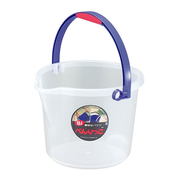 べんりっこバケツ/清掃用品 【8L】 クリア 目盛り付き ホース止め 掃除用品 【24個セット】 機能満載のシンプルなバケツ 便利さを極めたクリアな容器、目盛り付きでホースも簡単に止められる 掃除に最適な24個セット 送料無料の通販は 10,908円