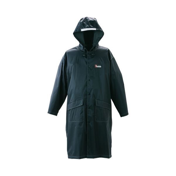 （まとめ）川西工業 防水レインパーカー ブラックフリーサイズ #3535 1着【×2セット】 黒