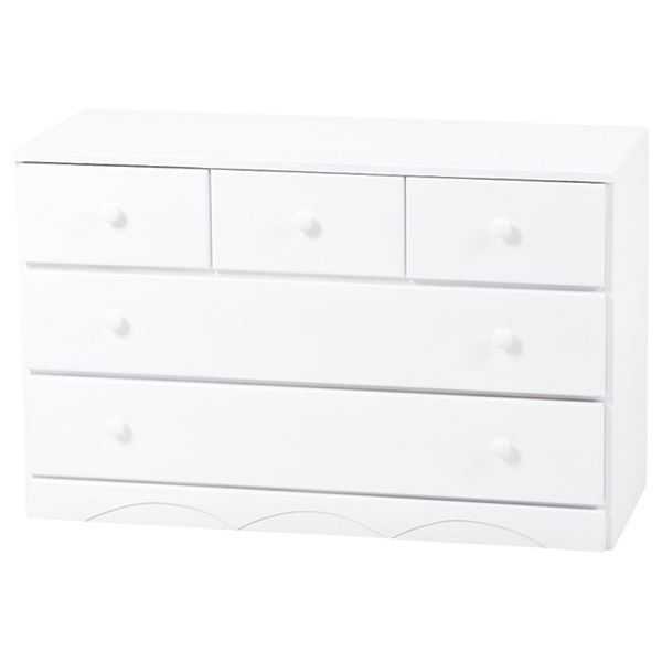 チェスト 整理 収納 キャビネット タンス 約幅87×奥行37×高さ55cm ホワイト 木製 桐材 取っ手付き ベッドルーム 寝室 リビング 白 送料無料の通販は 19,216円