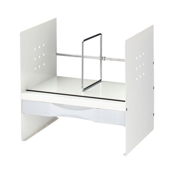 (まとめ）トヨダプロダクツブックスタンド（引き出し付） ホワイト BSST-032HC 1台【×3セット】 白 地震に備えるためのデスク周りの必需品 引き出し付きホワイトブックスタンド【3セット】 白 送料無料の通販は 39,688円