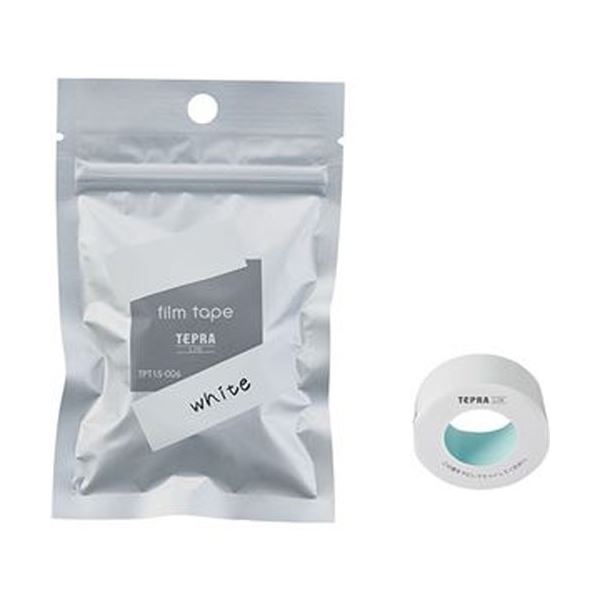 （まとめ）キングジム テプラ Liteフィルムテープ 15mm ホワイト/黒文字 TPT15-006 1個【×50セット】 白 送料無料