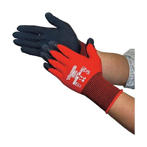(まとめ) ユニワールド WONDER GRIP コンフォート レッド L WG-310-RD-L 1双 【×30セット】 赤 送料無料