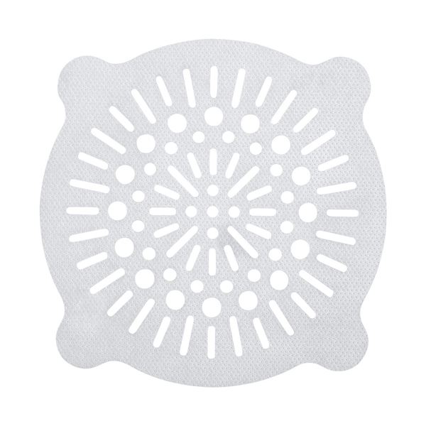 浴室 排水口フィルター/風呂掃除 【丸大 10枚入】 貼ってヘアーストッパー ホワイト レック 【240個セット】 白