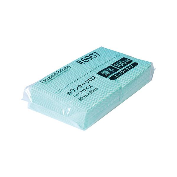 川西工業 カウンタークロスE薄手 ハーフ グリーン 2400枚(100枚×24パック) 緑 グリーンの薄手カウンタークロスE、2400枚セット 使いやすさと経済性を兼ね備えた、100枚×24パックのハーフサイズ 緑 送料無料の通販は 22,329円