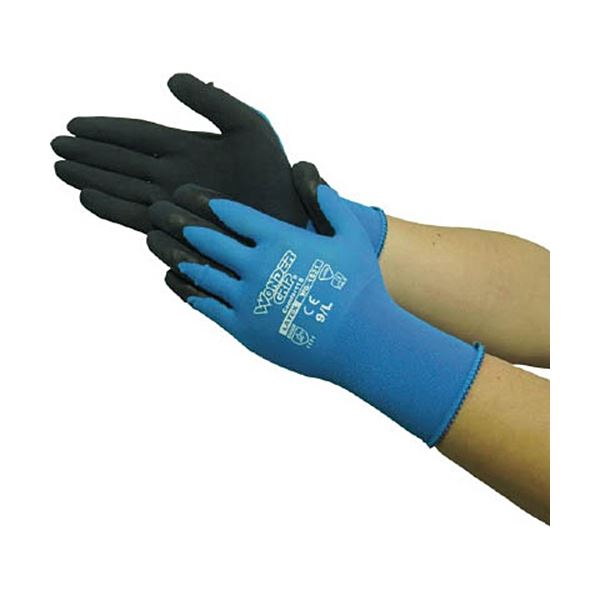 (まとめ) ユニワールド WONDER GRIP コンフォート18 ライトブルー L WG-1831-L 1双 【×20セット】 青