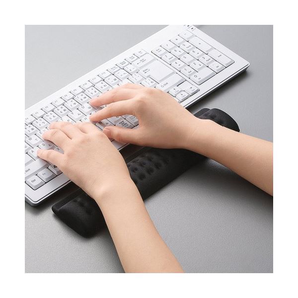 (まとめ) COMFY リストレスト ダブル ブラック MOH-012BK 1個 【×10セット】 黒 送料無料の通販は