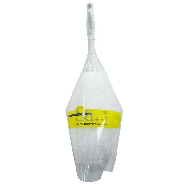 洗える ウォッシャブル はたき 【ホワイト L】 約全長45cm ホコリ 埃取り 静電気 丸洗い 掃除 清掃 サッとる2 エレパワー 【20個セット】 白 送料無料の通販は