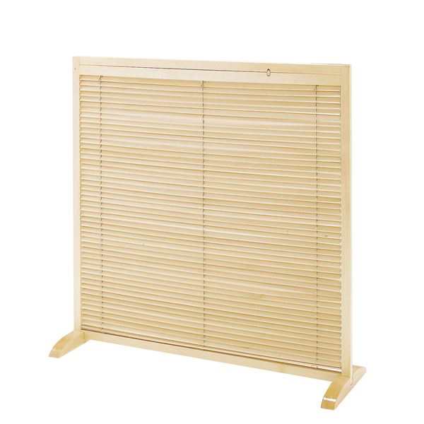 和風 衝立/パーテーション 【ナチュラル】 幅1200×奥行400×高さ1190mm 木製 組立品 〔リビング 和室 客室 客間〕 送料無料の通販はパネル・パーテーション