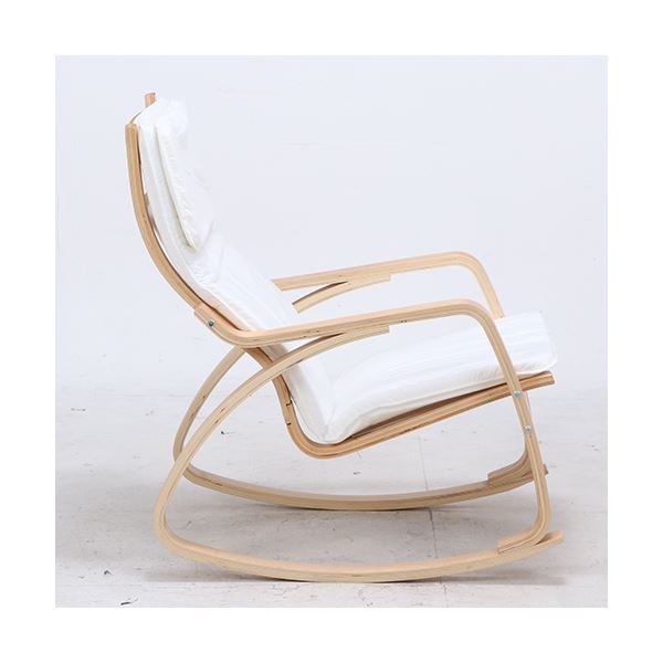 パーソナルチェア (イス 椅子) ロッキングチェア 約幅67cm アイボリー