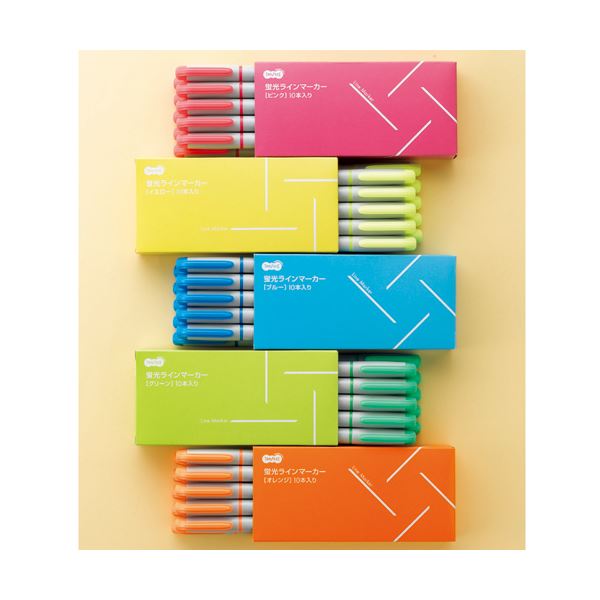 (まとめ) コクヨ蛍光OAマーカー（再生樹脂・シングル） プリフィクス 中字 黄 PM-L102Y 1セット（10本） 〔×10セット〕 まとめ) コクヨ蛍光OAマーカー（再生樹脂 シングル） プリフィクス 3色
