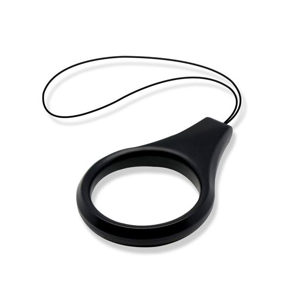 （まとめ） スマートフォン用ストラップ/フィンガーストラップ/アルミライク/ブラック P-STFALBK【×5セット】 黒 送料無料の通販は 5,787円