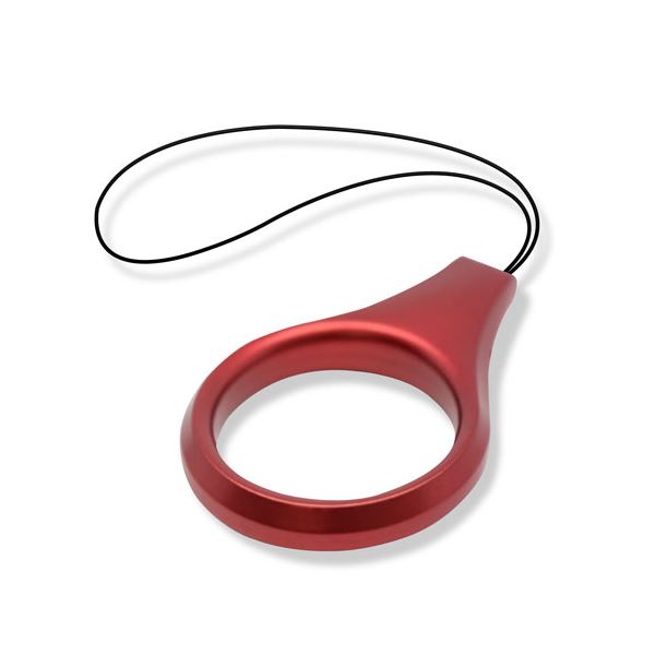 （まとめ） スマートフォン用ストラップ/フィンガーストラップ/アルミライク/レッド P-STFALRD【×5セット】 赤 送料無料の通販は 5,787円