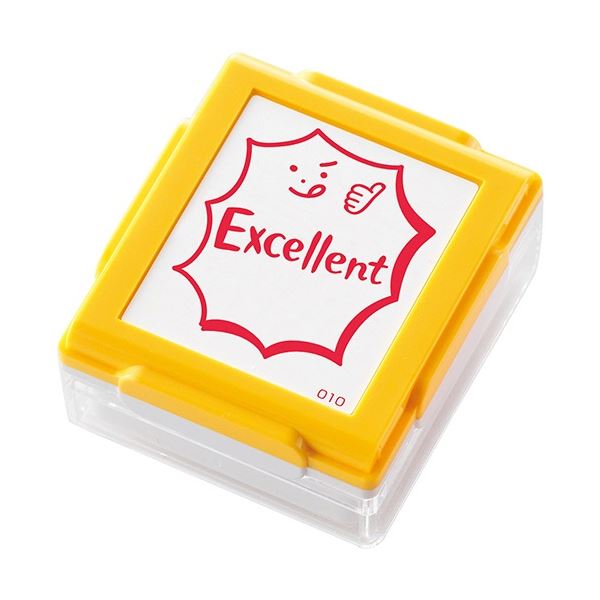 (まとめ) シヤチハタ いいねスタンプくん イエロー Excellent PEW-A1-R-10 1個 【×20セット】 黄 評価のスタンプくん テストや宿題にピッタリのポン 黄 送料無料の通販はその他印鑑・ハンコ