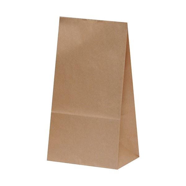 (まとめ) パックタケヤマ 角底袋 未晒 無地 H4mm XZT00381 1パック(100枚) 【×5セット】 送料無料の通販は 5,804円