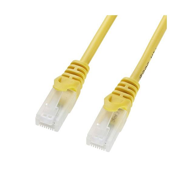 （まとめ） ツメ折れ防止CAT5eLANケーブル 配線 イエロー 3.0m LA-Y5TS-03Y 1本【×5セット】 黄 送料無料の通販は