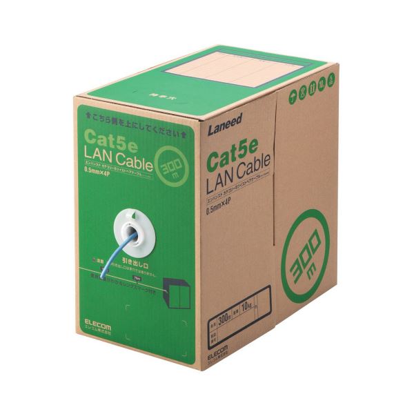 EU RoHS指令準拠LANケーブル 配線 (Cat5e 単線) ブルー 300m LD-CT2/BU300/RS 1箱 青 送料無料の通販は 24,002円