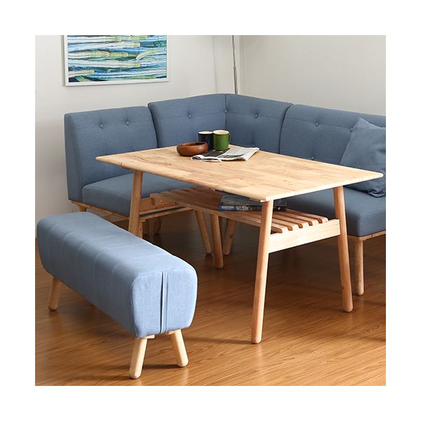 ダイニングテーブル ダイニング用テーブル 食卓テーブル 机 約幅120cm 木製 棚付き (置き台 置き場付き) Natural Signature ヘームル リビング ダイニング 在宅ワーク 子供部屋 送料無料の通販は