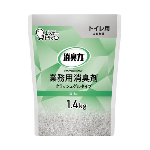 (まとめ) エステー 消臭力 業務用 ゲル トイレ用 詰め替え 1.4kg 森林 【×10セット】 森林の香りが広がる エステーの消臭力業務用ゲル、トイレ用詰め替え1.4kgを10セットでお得に 送料無料の通販は