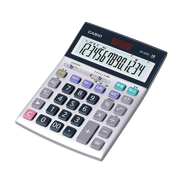 カシオ計算機 CASIO 実務電卓(日数＆時間計算タイプ) デスク (テーブル 机) タイプ14桁 DS-40DC 究極の実務支援電卓 時間と日数を瞬時に計算するプロ仕様の進化型デスクタイプ14桁電卓 送料無料