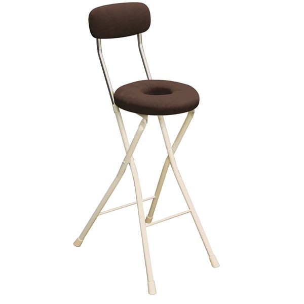 円座 折りたたみ椅子 (イス チェア) 【4脚セット ブラウン×ミルキーホワイト】 幅36cm 日本製 国産 金属 スチール 白 茶 送料無料の通販は 45,493円