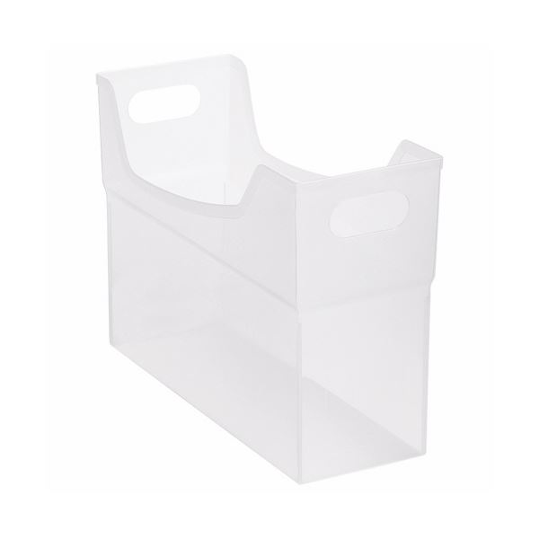 （まとめ）ライオン事務器 フリーボックス PP製 A4ヨコ 背幅127mm 透明 CS-110P 1個 【×10セット】 整理の達人 書類や小物をスマートに収納 透明なA4ヨコフリーボックス、背幅127mmで便利 10個セットでお得 送料無料の通販は