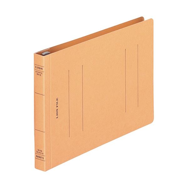 (まとめ) ライオン事務器 フラットファイル(環境)樹脂押え具 B6ヨコ 150枚収容 背幅18mm 黄 A-547KB6E 1セット(10冊) 【×5セット】 送料無料の通販は 7,627円