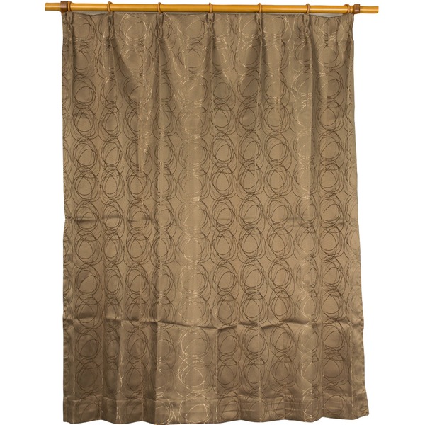 カーテン 洗える ウォッシャブル 洗える 2重加工 円柄 2枚組 100×丈225cm ブラウン カールス 九装 茶 送料無料の通販は 7,496円