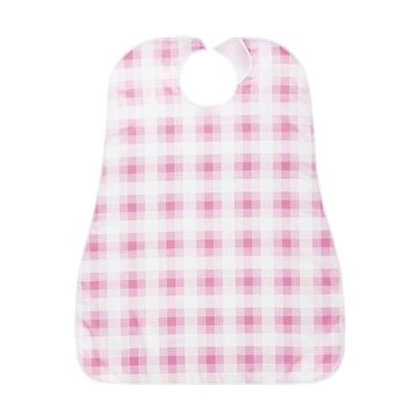 （まとめ）カネモ商事 LOr食事用エプロンピンクチェック 1セット（5枚）【×3セット】 水を弾く表面、水を防ぐ裏面の食事用エプロン カネモ商事のLOrピンクチェックエプロンセット（5枚×3セット） 送料無料の通販は