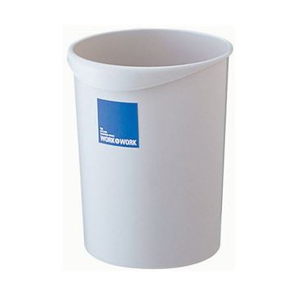 （まとめ）リス WORK＆WORKくず入れ 丸型 (円形 ラウンド) 18L グレー DS-986-853-0 1個【×20セット】 送料無料の通販は